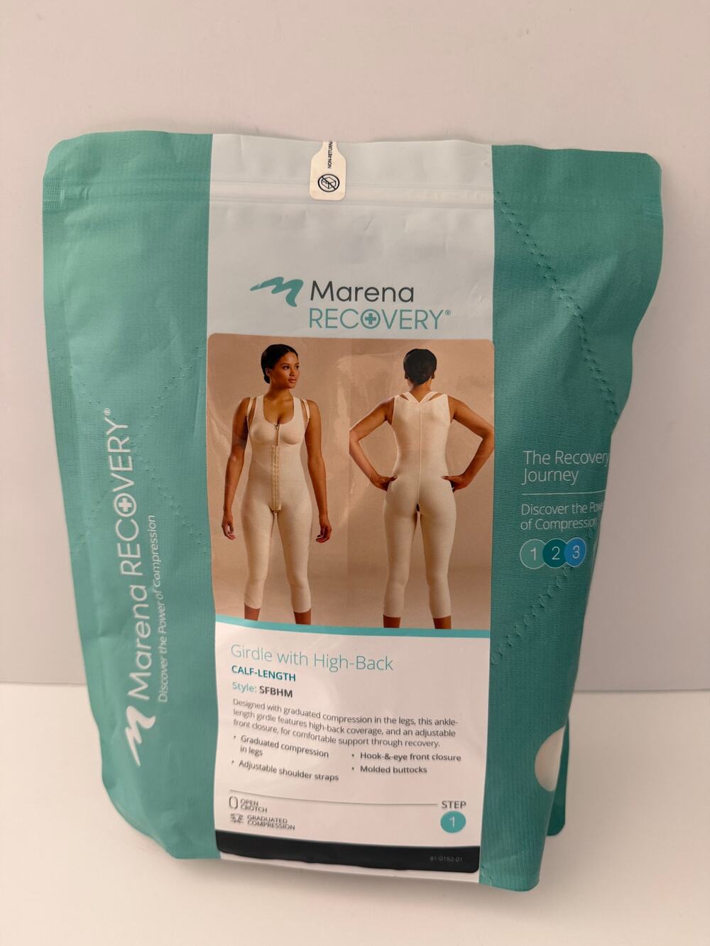 Marena Recovery Girdle with High Back Calf Length SFBHM LARGE Beige